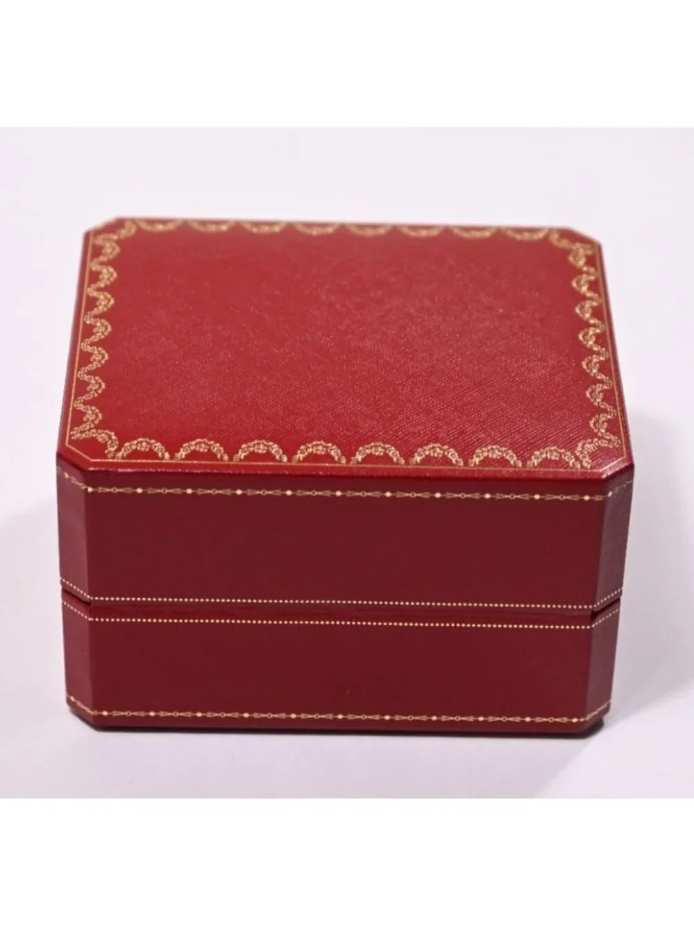 Vintage Cartier Watch Box COWA 0043 in Red Leather/Ivory Interior